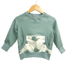 Pullover [ Kids 1-7 Jahre ] Küstenkind Wale Oktopus (Sweat mint)